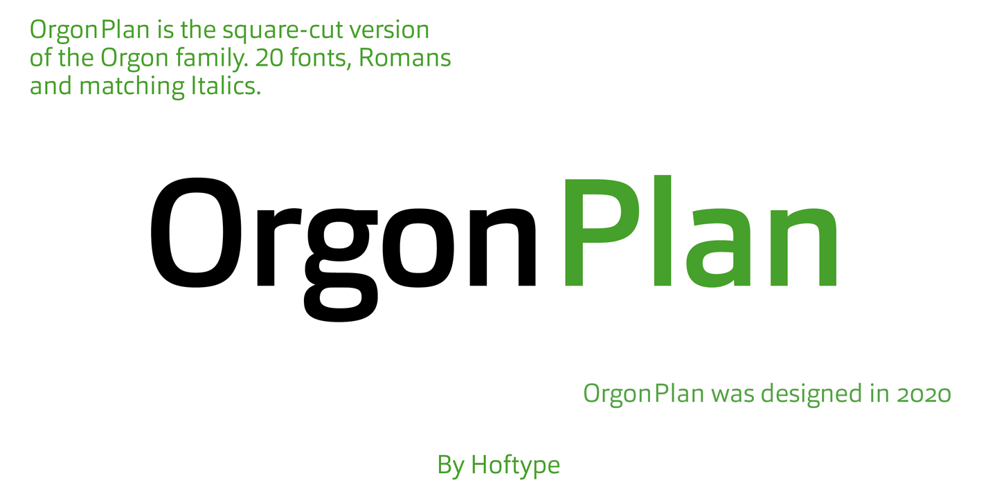 Przykład czcionki Orgon Plan